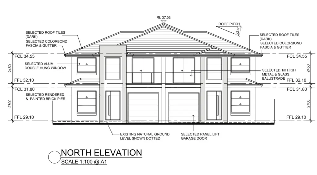 Hume Ave Ermington duplex – design drawing